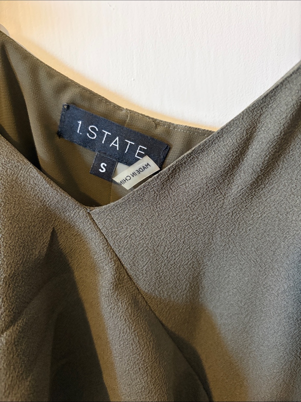 STATE One-Shoulder Olive Green Ruffle High-Low Dress - Picture 5 of 5
